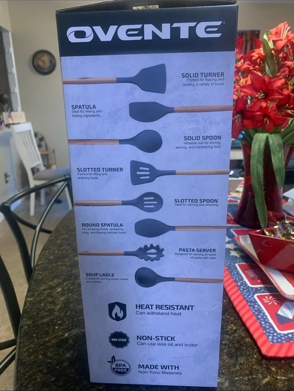 NEVER USED! Ovente Gray Silicone Kitchen Utensil Set - 17 Piece
